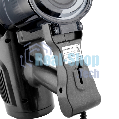 Пылесос вертикальный Brayer BR4269 черный, питание от сети, 185 Вт, уборка сухая, пылесборник 0,8 л
