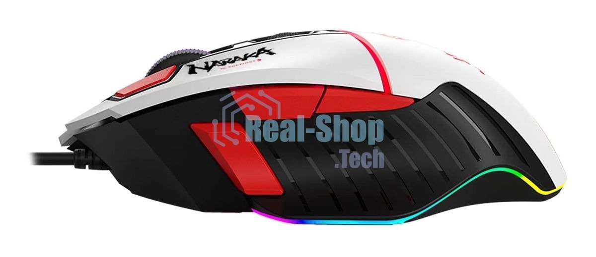Мышь проводная A4Tech Bloody W95 Max Naraka белый/рисунок, оптическая, 12000 dpi, USB, кнопки - 6