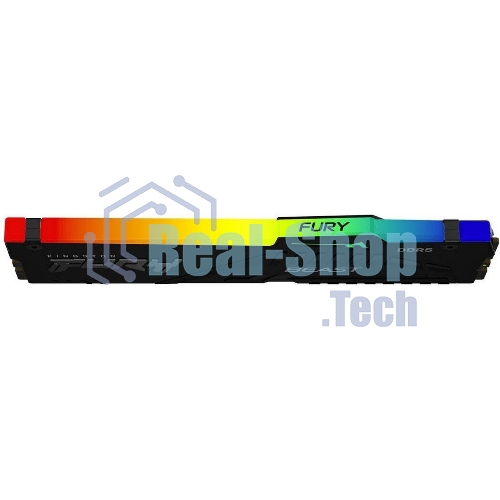 Оперативная память Kingston Fury Beast, DDR5, 16Gb (1x16GB), 6000MHz, CL36, DIMM, с радиатором, RGB, черный