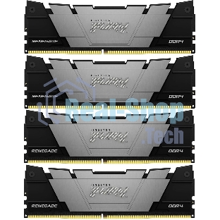 Оперативная память Kingston Fury Renegade, 64Gb (4x16GB), DDR4, 3600MHz, CL16, DIMM, с радиаторами, серый/черный