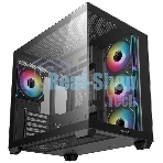 Компьютерный корпус Deepcool CG530 4F черный без БП ATX 2x120мм 2x140мм 2xUSB 2.0 1xUSB 3.0 audio bott PSU
