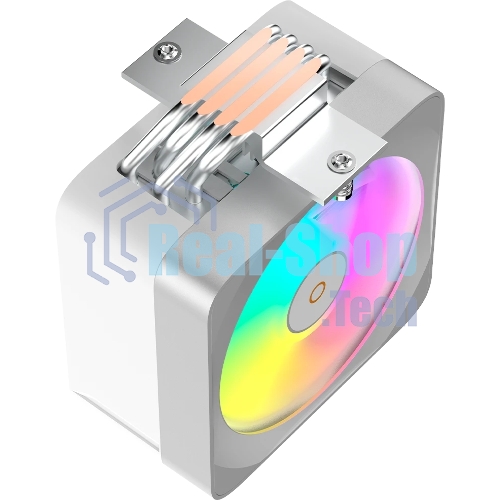 Кулер для процессора Ocypus Delta A40 EX WH Digital, 120мм ARGB FAN, Top Display Panel, 4 HEAT PIPES, 4-PIN PWM, 500-1800 RPM, 29DBA, HYDRO BEARING, LGA115X/1200/1700/18XX, AM4/AM5