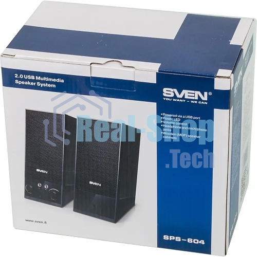 Акустическая система SVEN SPS-604 2.0 черный 4Вт