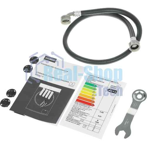 Стиральная машина Hyundai WFD8216 белый, загрузка фронтальная 8/5 кг (с сушкой), 1200 об/мин, класс: A+++