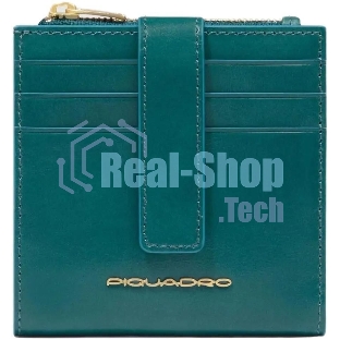 Картхолдер Piquadro Blue Square PP6843B2R/OT3 синий петроль, натуральная кожа