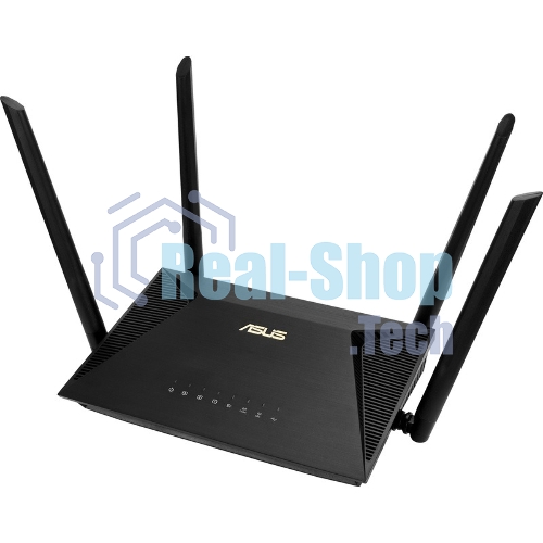 Роутер ASUS RT-AX53U 802.11b/g/n/ac/ax, до 574 + 1201 Mbps, 2,4 + 5 гГц, 4 антенны, USB