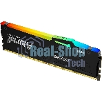 Оперативная память Kingston Fury Beast, DDR5, 16Gb (1x16GB), 6000MHz, CL36, DIMM, с радиатором, RGB, черный