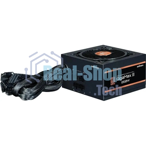 Блок питания Zalman GigaMax III 750W Retail (ZM750-GV3), 750Вт, 80 PLUS Bronze, 120мм, черный