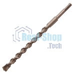 Бур по бетону Denzel двойная спираль, Cobalt W-tip, 16x260 мм, SDS PLUS