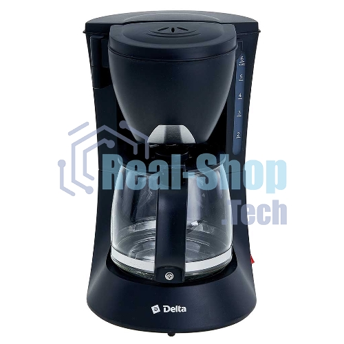 Кофеварка капельная Delta DL-8153 черный, исп. кофе - молотый, 0,6 л, 600 Вт