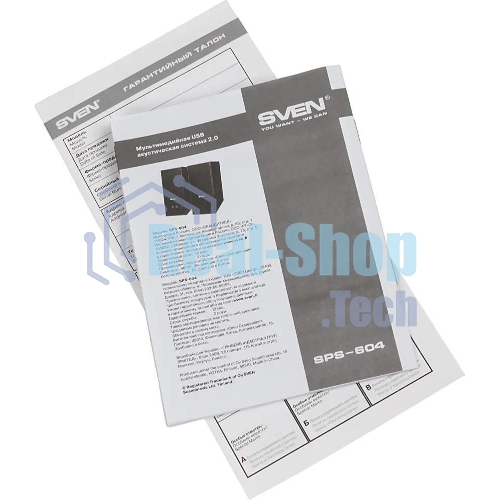 Акустическая система SVEN SPS-604 2.0 черный 4Вт