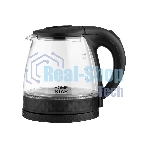 Чайник электрический Homestar HS-1053 1.2 л, стекло/пластик, черный