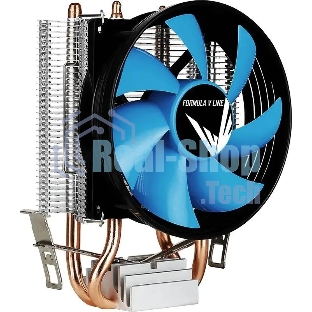 Кулер Aerocool Formula Verkho 2 серебристый/синий 90мм алюминий+медь 2000rpm 25db 4-pin 110W 142мм