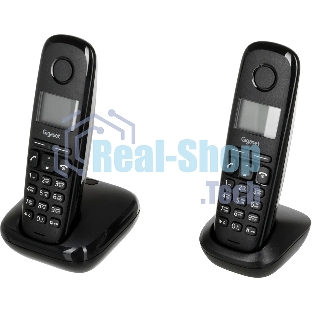 Радиотелефон Dect Gigaset A170 DUO черный (труб. в компл.:2шт) АОН