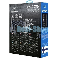 Мышь проводная SVEN RX-G970 черный, 4000 dpi, USB, кнопки - 7