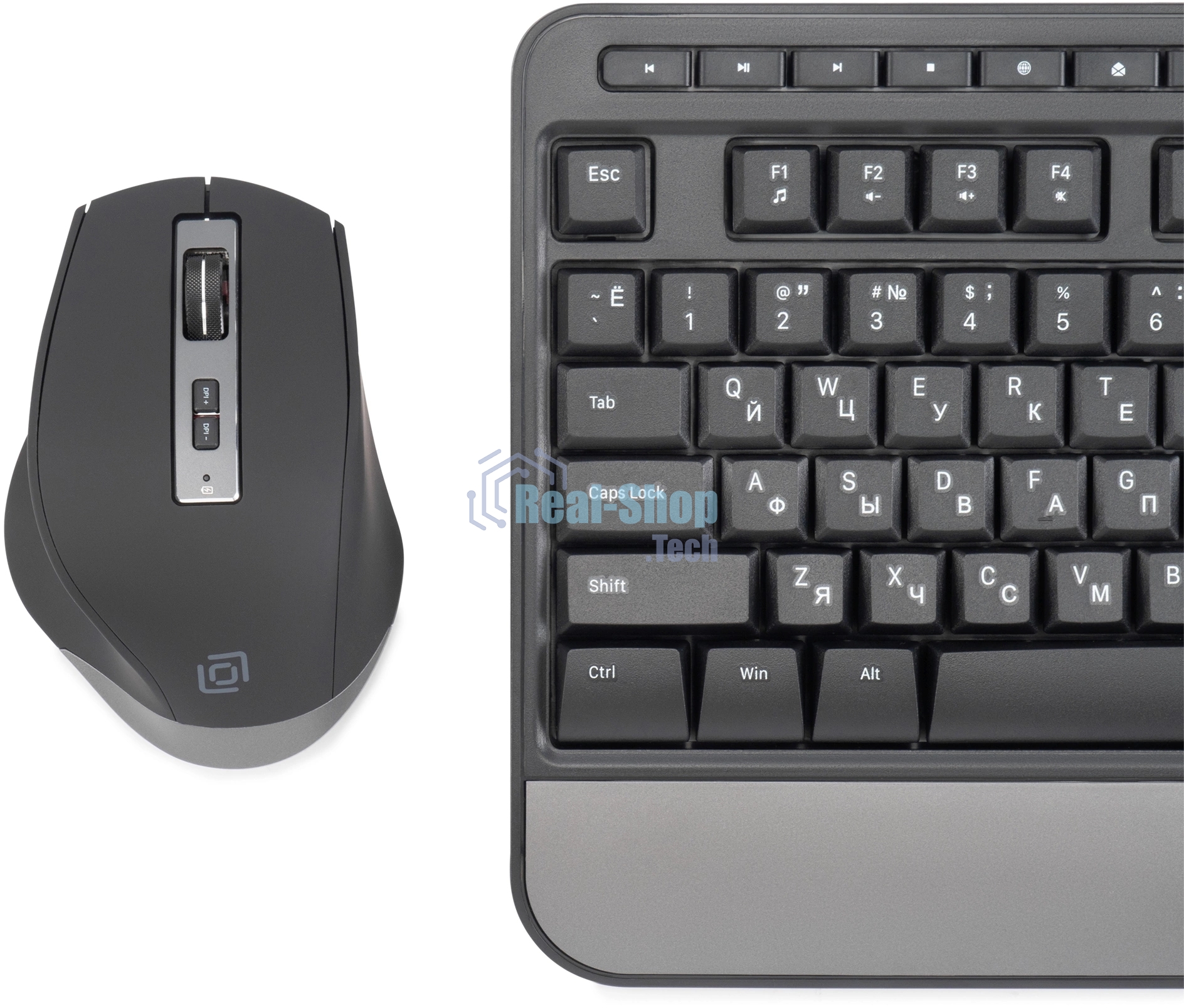 Комплект клавиатура+мышь Oklick S290W беспроводной, USB, 1600 DPI, чёрный
