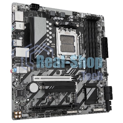 Материнская плата Gigabyte B850M D3HP, AM5, AMD B850, 4xDDR5, 4xSATA, 2xM.2, 1xPCIe 5.0 x16, 1xPCIe 3.0 x4, 1xHDMI, 2xDP, 1x 1Gb LAN, 3xUSB-A 3.2 Gen 1, 2xUSB-A 2.0, 1xUSB-C 3.2 Gen 1, 3x3.5 мм, 7.1, mATX