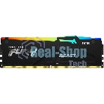 Оперативная память Kingston Fury Beast, DDR5, 16Gb (1x16GB), 6000MHz, CL36, DIMM, с радиатором, RGB, черный