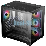 Компьютерный корпус Deepcool CG530 4F черный без БП ATX 2x120мм 2x140мм 2xUSB 2.0 1xUSB 3.0 audio bott PSU