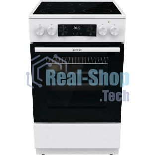 Плита электрическая Gorenje GEC5C42WG белый, конфорок 4 электрических, духовка 70 л, 50 см x 85 см x 59.4 см (без крышки)
