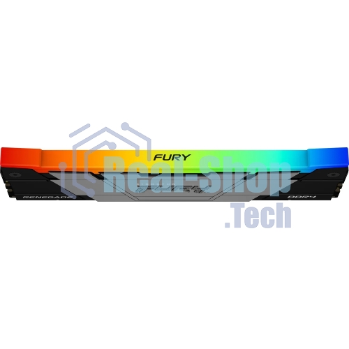 Оперативная память Kingston Fury Renegade, DDR4, 16GB (1x16GB), 3200MHz, CL16, DIMM, с радиатором, RGB, серебристый/черный