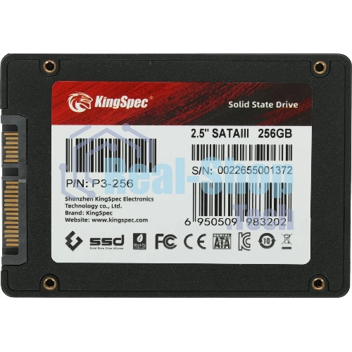 Накопитель SSD KingSpec P3-256, 256Gb, SATA, 2.5