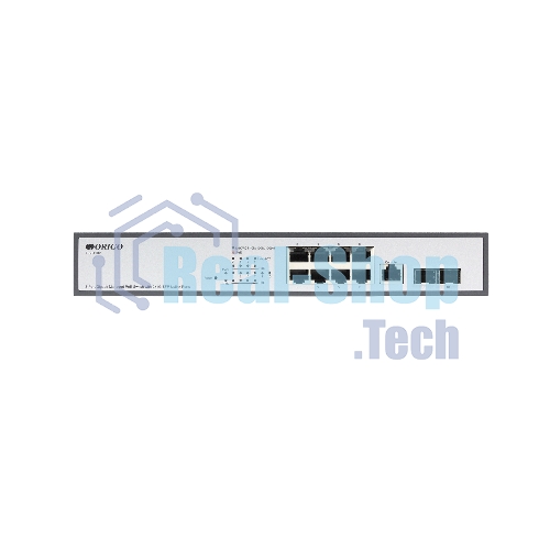 Коммутатор Managed L2 Switch 8x1000Base-T PoE, 2x1000Base-X SFP, PoE Budget 135W, RJ45 Console, 19