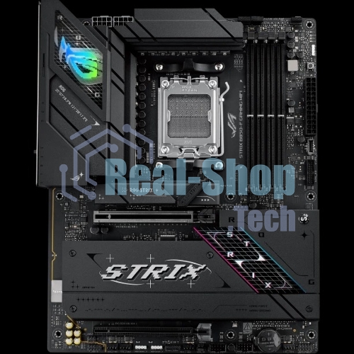 Материнская плата ASUS ROG STRIX B850-F GAMING WIFI, AM5, AMD B850, 4xDDR5, 2xSATA, 4xM.2, 1xPCIe 5.0 x16, 1xPCIe 4.0 x16, 1xPCIe x4, 1xDP, 1xHDMI, 1x2.5Gb LAN, 1xUSB-C 20Gbps, 1xUSB-C 10Gbps, 3xUSB-A 10Gbps, 4xUSB 5Gbps, 4xUSB 2.0, 3x3.5 мм, 7.1, ATX