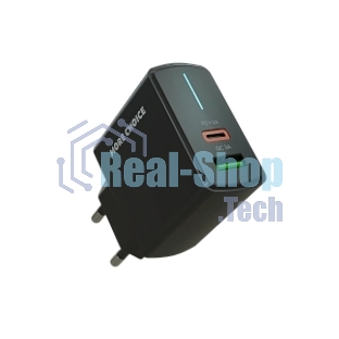 Сетевое зарядное устройство MORE CHOICE NC61 СЗУ 1USB+1USB-C 3.0A PD 20W+QC3.0 быстрая зарядка черный