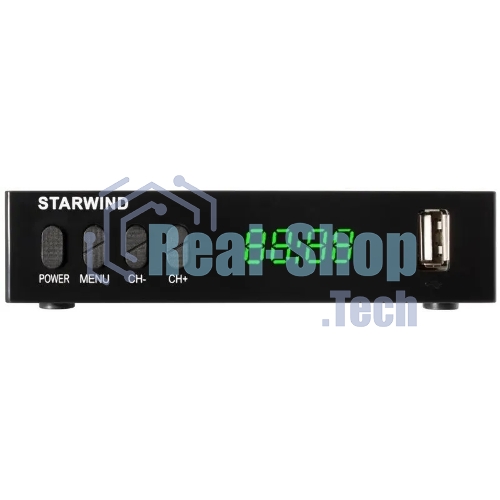 Приставка для цифрового ТВ Starwind CT-220 черный, DVB-T2, DVB-T, DVB-C, HDMI, USB 2.0 х2