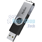 Флешка USB Netac U505 (NT03U505N-016G-20BK), 16Gb, USB 2.0, R/W 70/30, черный/серебристый