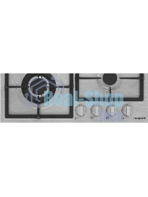 Газовая варочная панель Hotpoint HGMT 642 W IX, независимая, серебристый