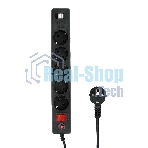 Сетевой фильтр Гарнизон 5 р, 10А, 2xUSB, 1.8 м, ур.защиты 4, черный, пакет