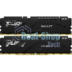 Оперативная память Kingston Fury Beast, DDR5, 32Gb (2x16GB), 6000MHz, CL30, DIMM, с радиатором, черный