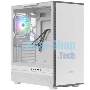 Компьютерный корпус PCCooler IE200 WH, Tempered Glass Full Tower, белый, TG, SPCC, 1x120мм ARGb E-ATX, ATX, mATX, mITX 180/380/220мм 4x2.5