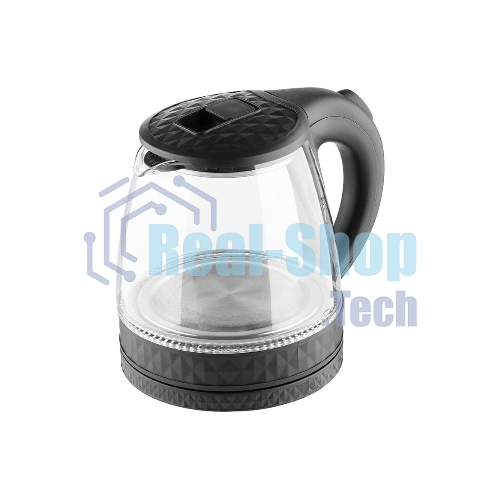 Чайник электрический Homestar HS-1053 1.2 л, стекло/пластик, черный