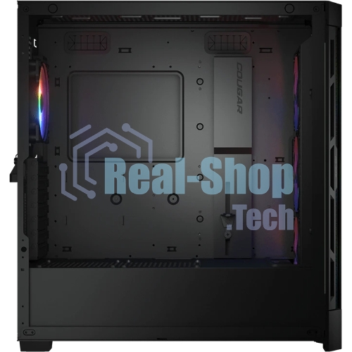 Компьютерный корпус Cougar Airface Pro RGb Black 4x120MM ARGb FAN, ARGb FAN HUB, БЕЗ БП, черный, E-ATX