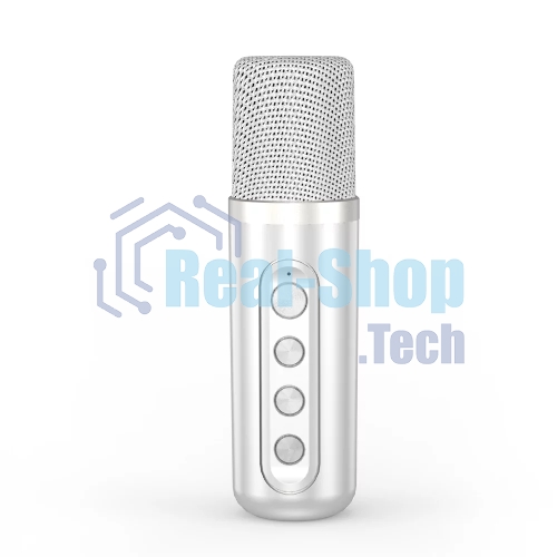 Переносная караоке система TRS2403 iconBIT K902W Колонка 10Вт, 2 микрофона Bluetooth, световые эффекты, аккумулятор в колонке 3000mAh и микрофонах, 22.3*9.6*15.7CM, белый
