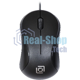 Мышь проводная Oklick 115S черный, 1200 dpi, USB, кнопки - 3