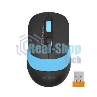 Мышь беспроводная A4Tech Fstyler FG10 черный/синий, 2000 dpi, радиоканал, USB, кнопки - 4