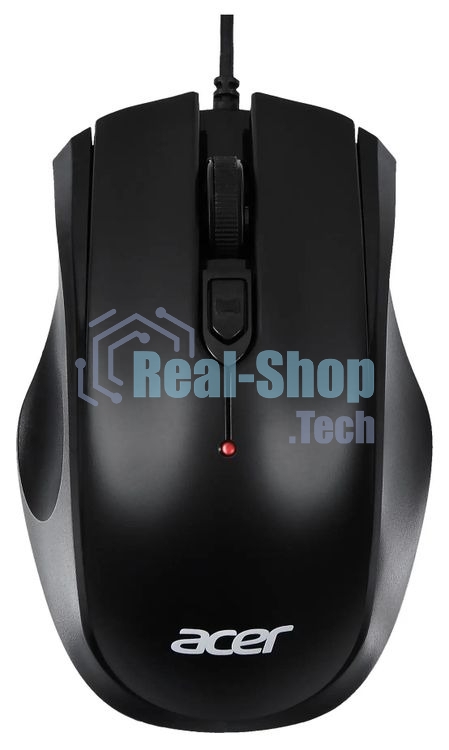 Мышь проводная Acer OMW020 черный, 1600 dpi, USB, кнопки - 4