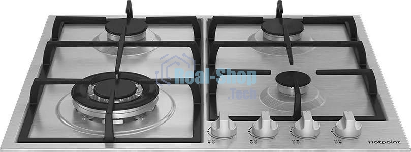 Газовая варочная панель Hotpoint HGMT 642 W IX, независимая, серебристый