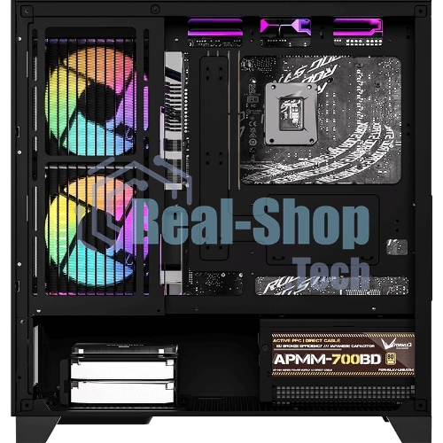 Компьютерный корпус AeroCool/Formula Crystal Z1M Plus FR черный без БП mATX 5x120мм 2xUSB 3.0 1xUSB3.1 audio bott PSU
