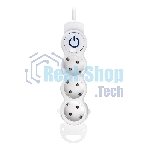 Удлинитель Smartbuy (SBE-16-3-1.5m-ZS) 3 роз х 1,5 м - белый