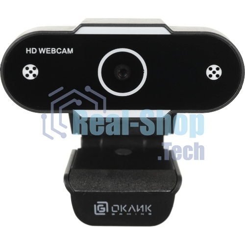 Веб-камера OKLICK OK-C012HD 1280x720, 30 кадр/с, USB Type-A, микрофон, универсальное крепление