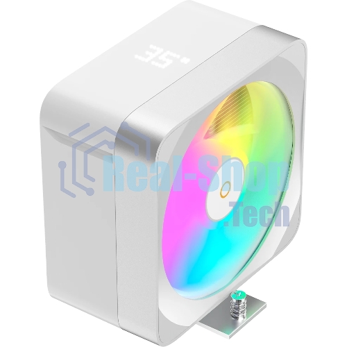 Кулер для процессора Ocypus Delta A40 EX WH Digital, 120мм ARGB FAN, Top Display Panel, 4 HEAT PIPES, 4-PIN PWM, 500-1800 RPM, 29DBA, HYDRO BEARING, LGA115X/1200/1700/18XX, AM4/AM5