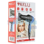 Фен Kelli KL-1121 черный/синий, 1800 Вт