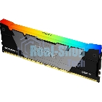 Оперативная память Kingston Fury Renegade, DDR4, 16GB (1x16GB), 3200MHz, CL16, DIMM, с радиатором, RGB, серебристый/черный