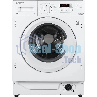 Встраиваемая стиральная машина HOMSair WMB1486WH белый, загрузка фронтальная 8 кг, 6 кг - сушка, 1400 об/мин, класс: A