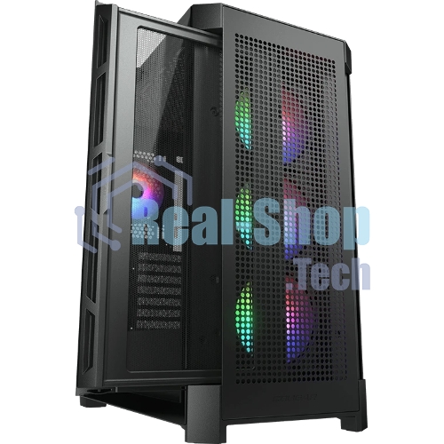 Компьютерный корпус Cougar Airface Pro RGb Black 4x120MM ARGb FAN, ARGb FAN HUB, БЕЗ БП, черный, E-ATX